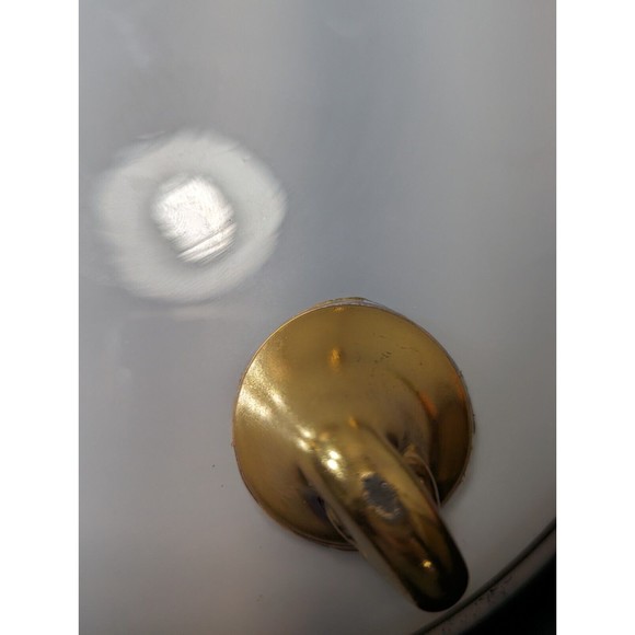 VTG Bohemian Czech Opaline Glass Bowl with Gold Motif Smoke Bowl/Candy Bowl READ - Picture 14 of 16